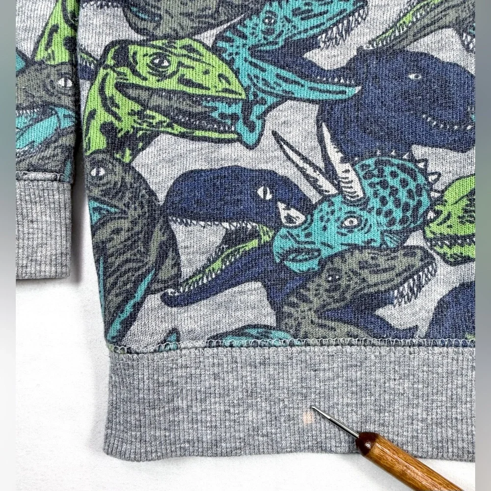 GYMBOREE Boys Dinosaur Sweatshirt 2T Fleece Pullover Playful Prehistoric Print‎